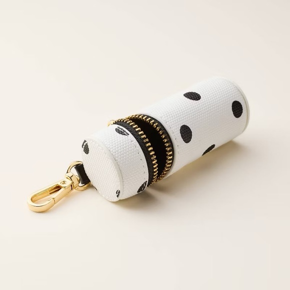 Canvas Polka Dot Lipstick Bag Charm Keychain - kate spade new york x Target - Picture 2 of 3